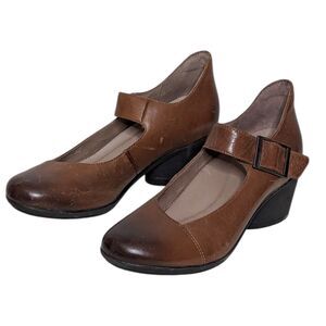 Dansko Roxanne Size 37 US Sz 7.5 Women's Mary Jane Low Heel Comfort Shoes Brown
